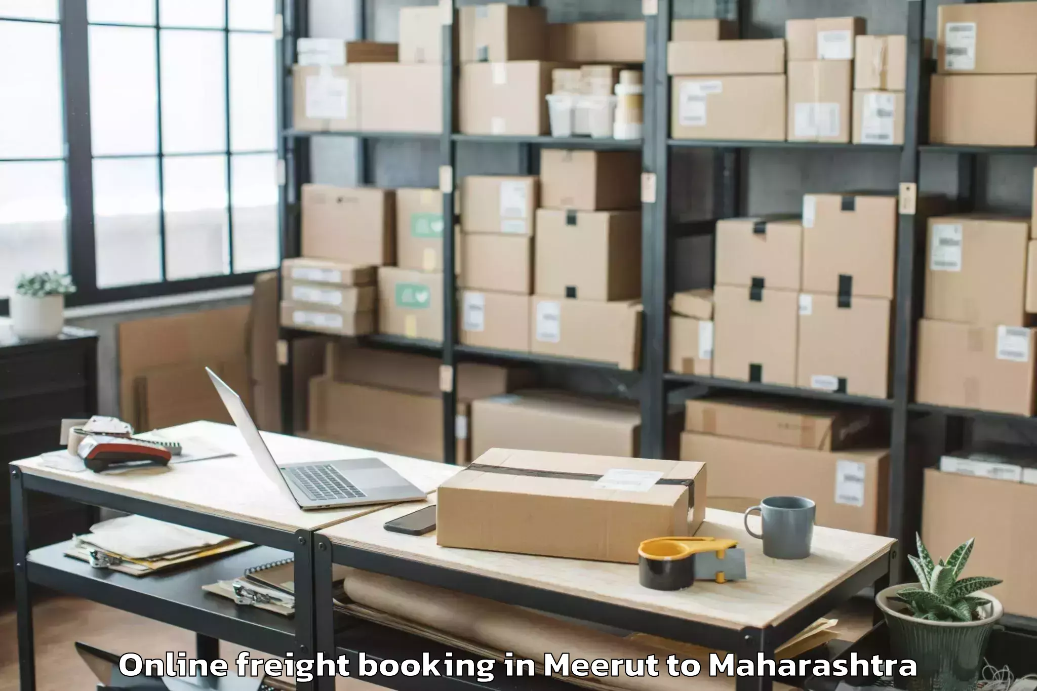 Trusted Meerut to Pimpalgaon Baswant Online Freight Booking